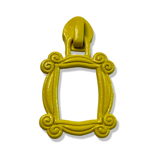 Zipper Pull, Friends Frame, Yellow