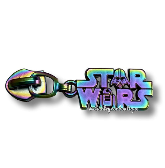 Zipper Pull, Star Wars Name, Matte Rainbow