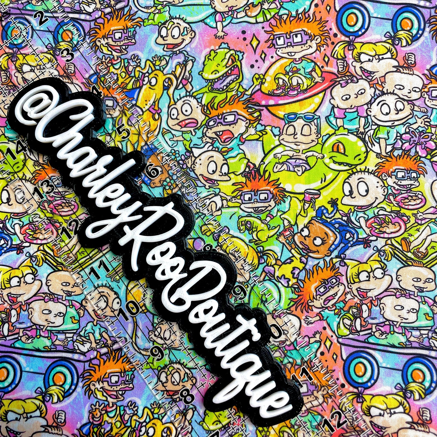 9x14 Tumbler Cut, Custom Fabric, CW Cotton Woven, High Quality, Mask Cut, Tumbler Fabric, Rugrats