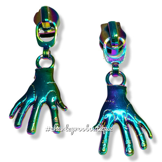 Zipper Pull, Thing, Hand, SS, Rainbow