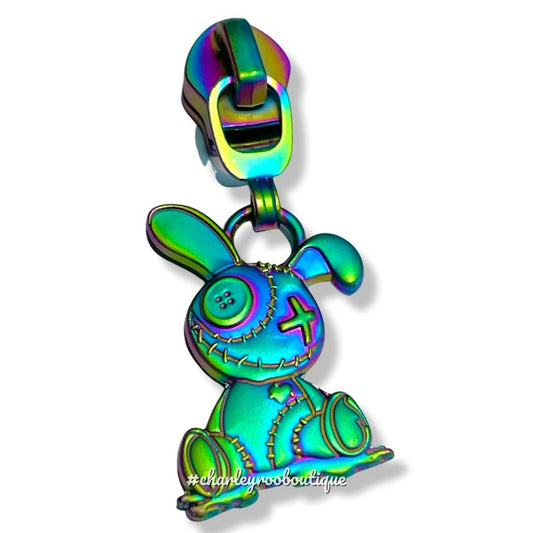 Zipper Pull, Voodoo Doll, Rainbow Matte