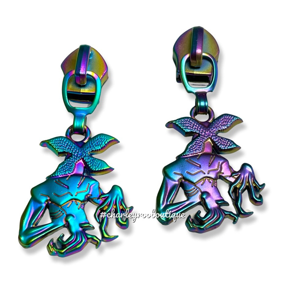 Zipper Pull, Strange Monster, Matte Rainbow