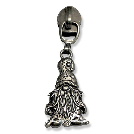 Zipper Pull, Gnome, Antique Nickel