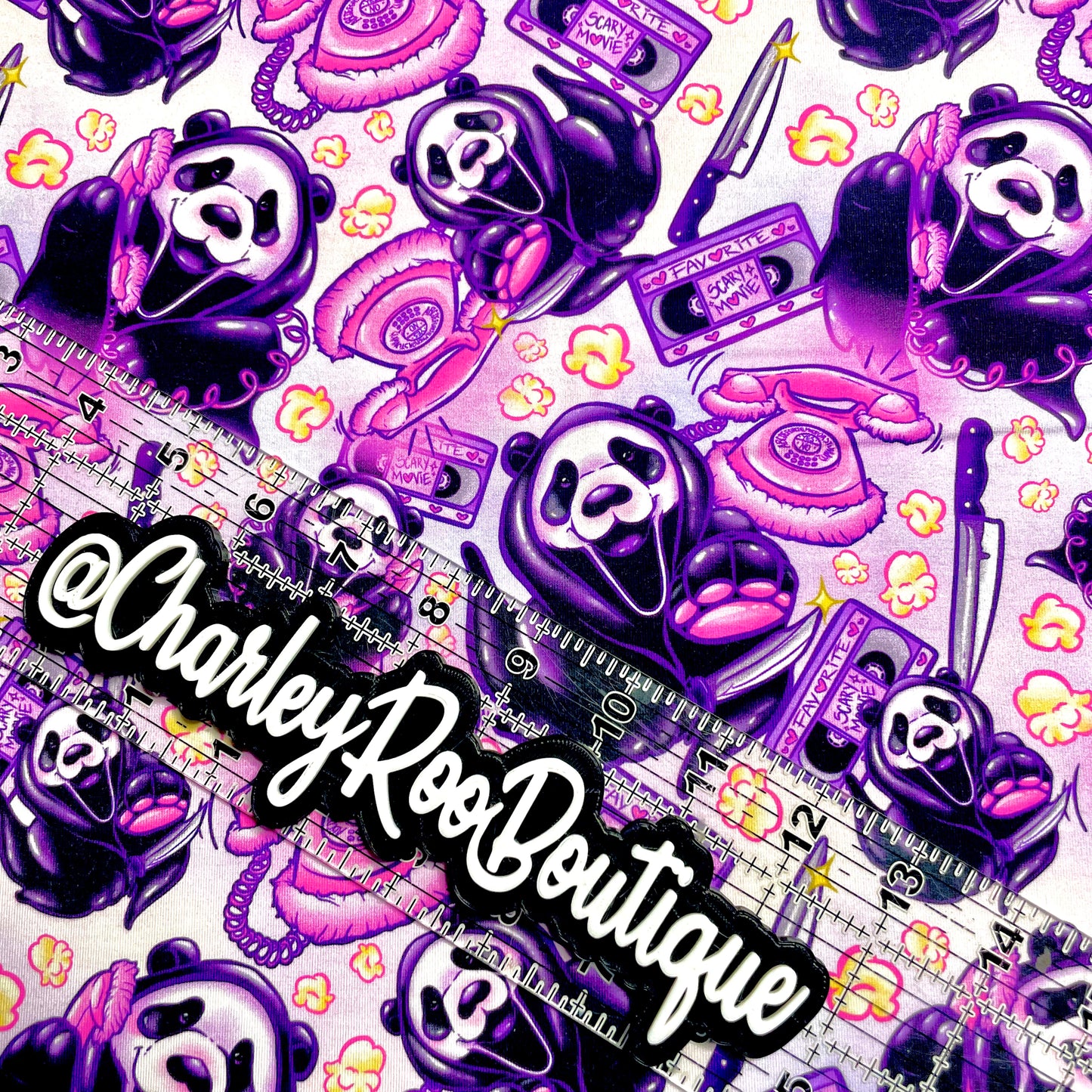 9x14 Tumbler Cut, Custom Fabric, CottonSpandex, High Quality, Mask Cut, Tumbler Fabric, LF Style, Call Me Pandas, Scream, Horror