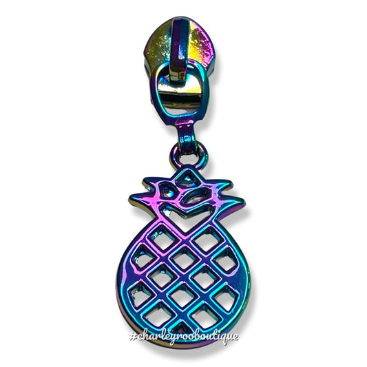 Zipper Pull, Pineapple, Rainbow