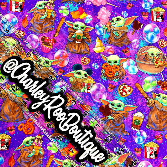 9x14 Tumbler Cut, Custom Fabric, CottonSpandex, High Quality, Mask Cut, Tumbler Fabric, Child, Wars, Star, Purple, Snack Baby