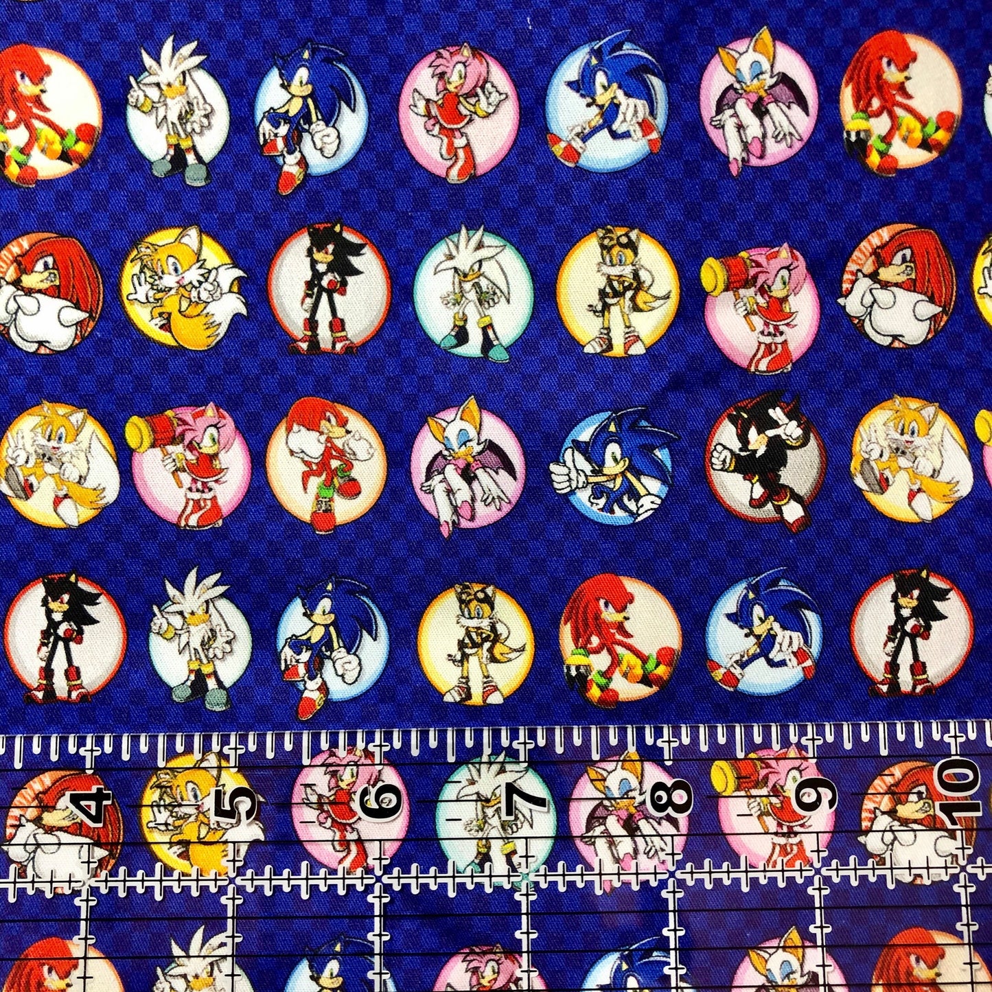 9x14 Tumbler Cut, Custom Fabric, CW Cotton Woven, High Quality, Mask Cut, Tumbler Fabric, Hedgehog, Sonic, Kids, Gamer, Small Scale