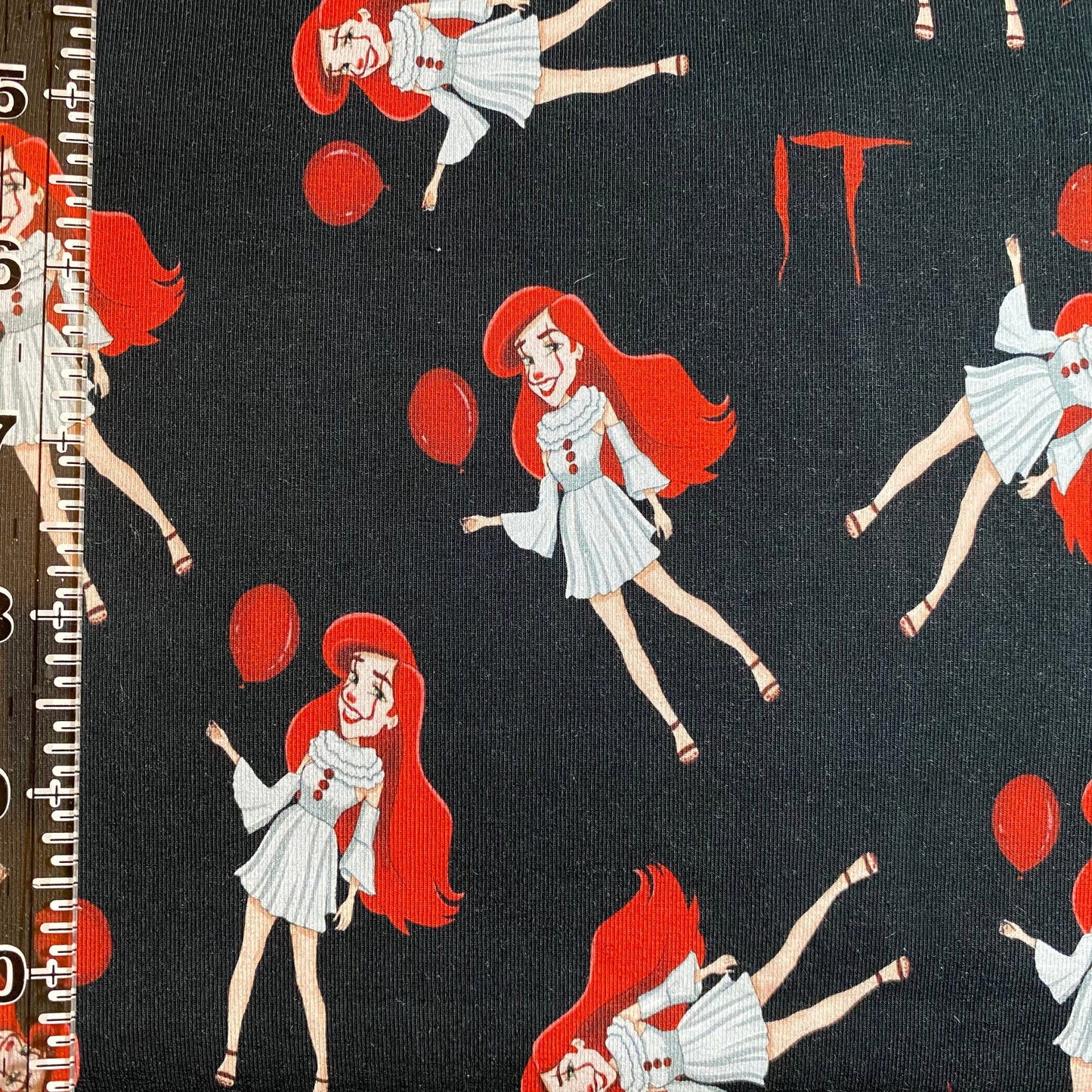 9x14 Tumbler Cut, Custom Fabric, CottonSpandex, High Quality, Mask Cut, Tumbler Fabric, Halloween, Horror, It, Girl, Killer, Scary