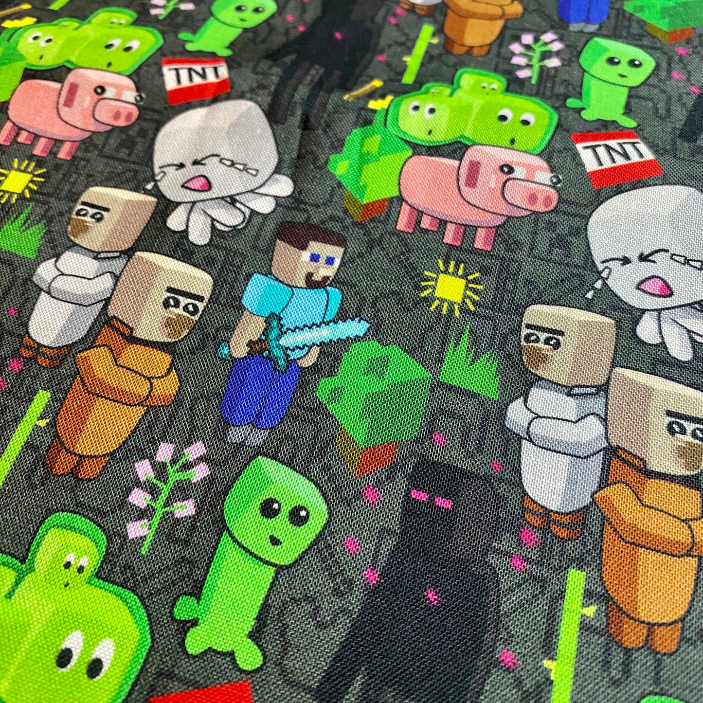 9x14 Tumbler Cut, Custom Fabric, CW Cotton Woven, High Quality, Mask Cut, Tumbler Fabric, Pokemon, Minecraft, Kids, Boy, Gamer, Video Games