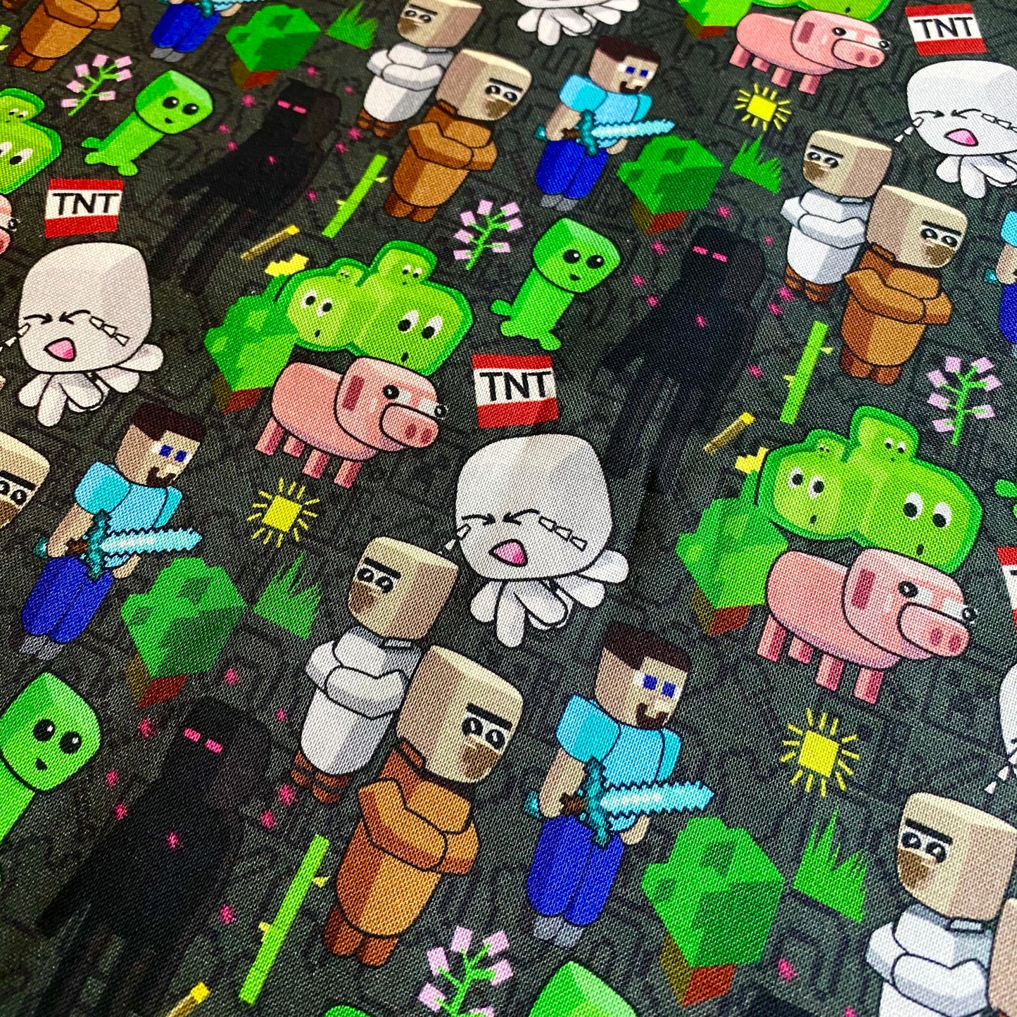 9x14 Tumbler Cut, Custom Fabric, CW Cotton Woven, High Quality, Mask Cut, Tumbler Fabric, Pokemon, Minecraft, Kids, Boy, Gamer, Video Games