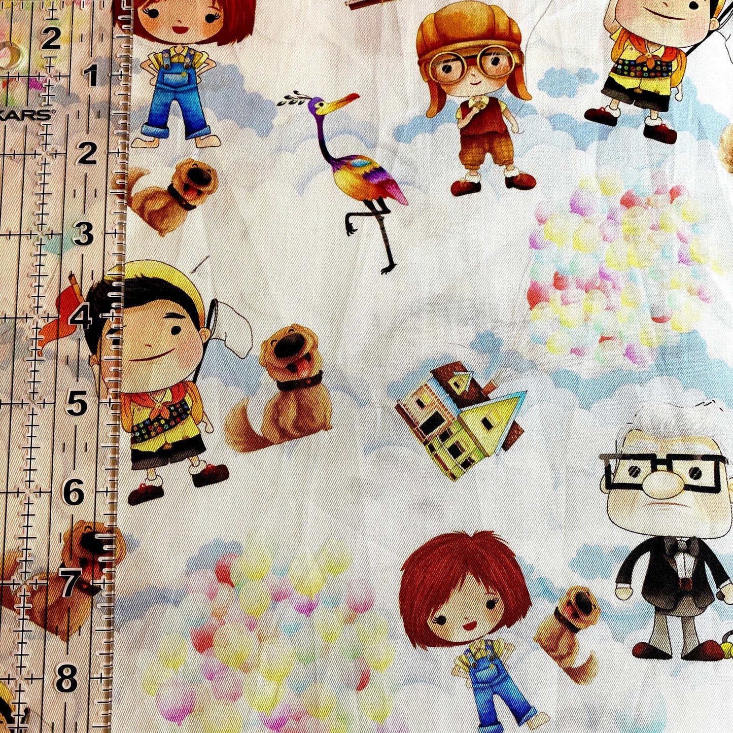 9x14 Tumbler Cut, Custom Fabric, CW Cotton Woven, High Quality, Mask Cut, Tumbler Fabric, Disney, Adventure Seeker, Up, Balloons, Cute
