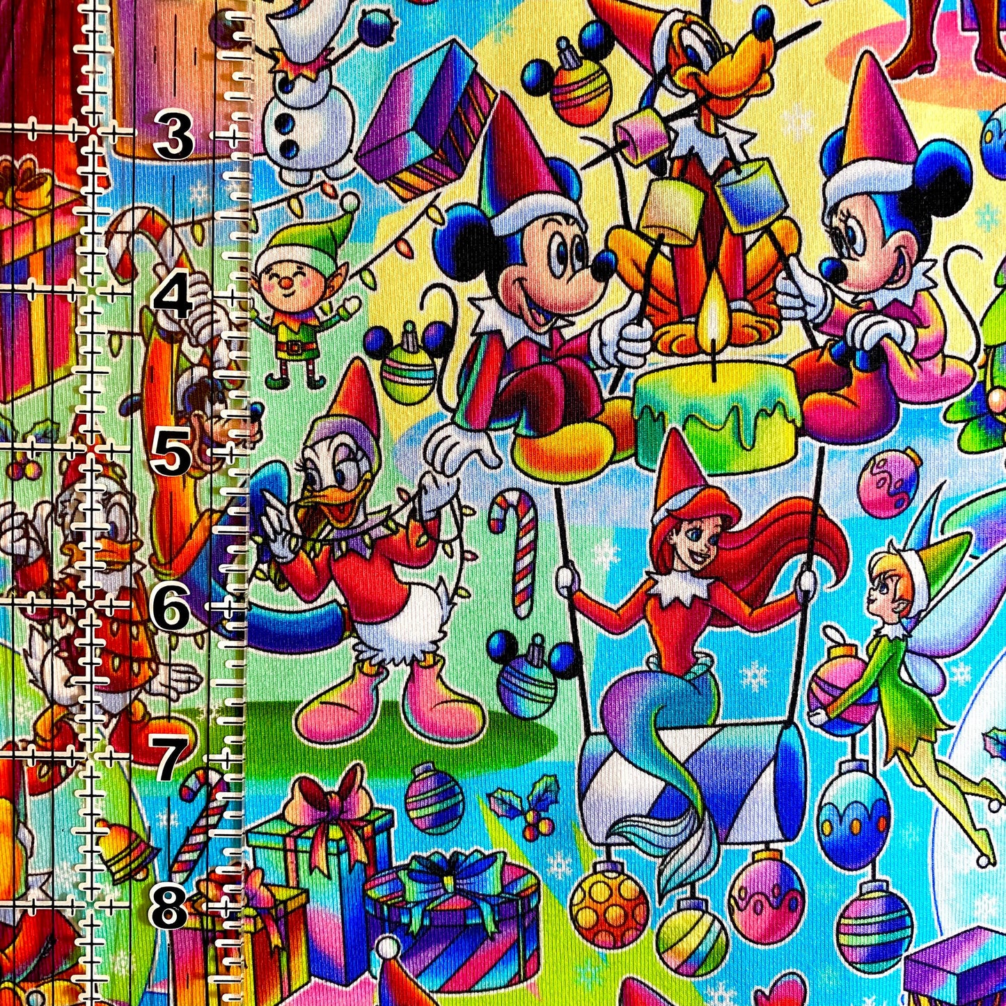 9x14 Tumbler Cut, Custom Fabric, CottonSpandex, High Quality, Mask Cut, Tumbler Fabric, Christmas, Disney, Cartoons, Elf, Cute, Xmas, TP