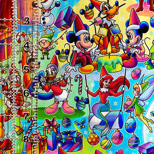 9x14 Tumbler Cut, Custom Fabric, CottonSpandex, High Quality, Mask Cut, Tumbler Fabric, Christmas, Disney, Cartoons, Elf, Cute, Xmas, TP