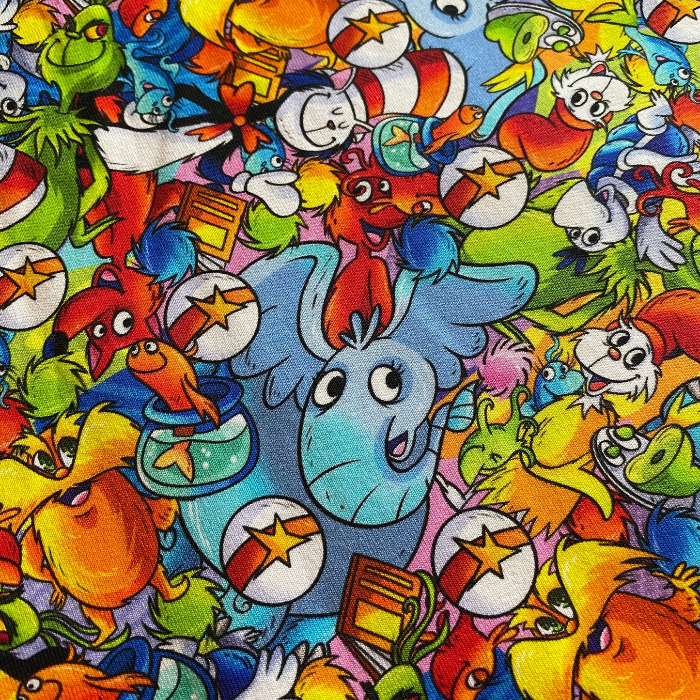 9x14 Tumbler Cut, Custom Fabric, CottonSpandex, High Quality, Mask Cut, Tumbler Fabric, Kids, Toddlers, Cute, Cartoons, Books