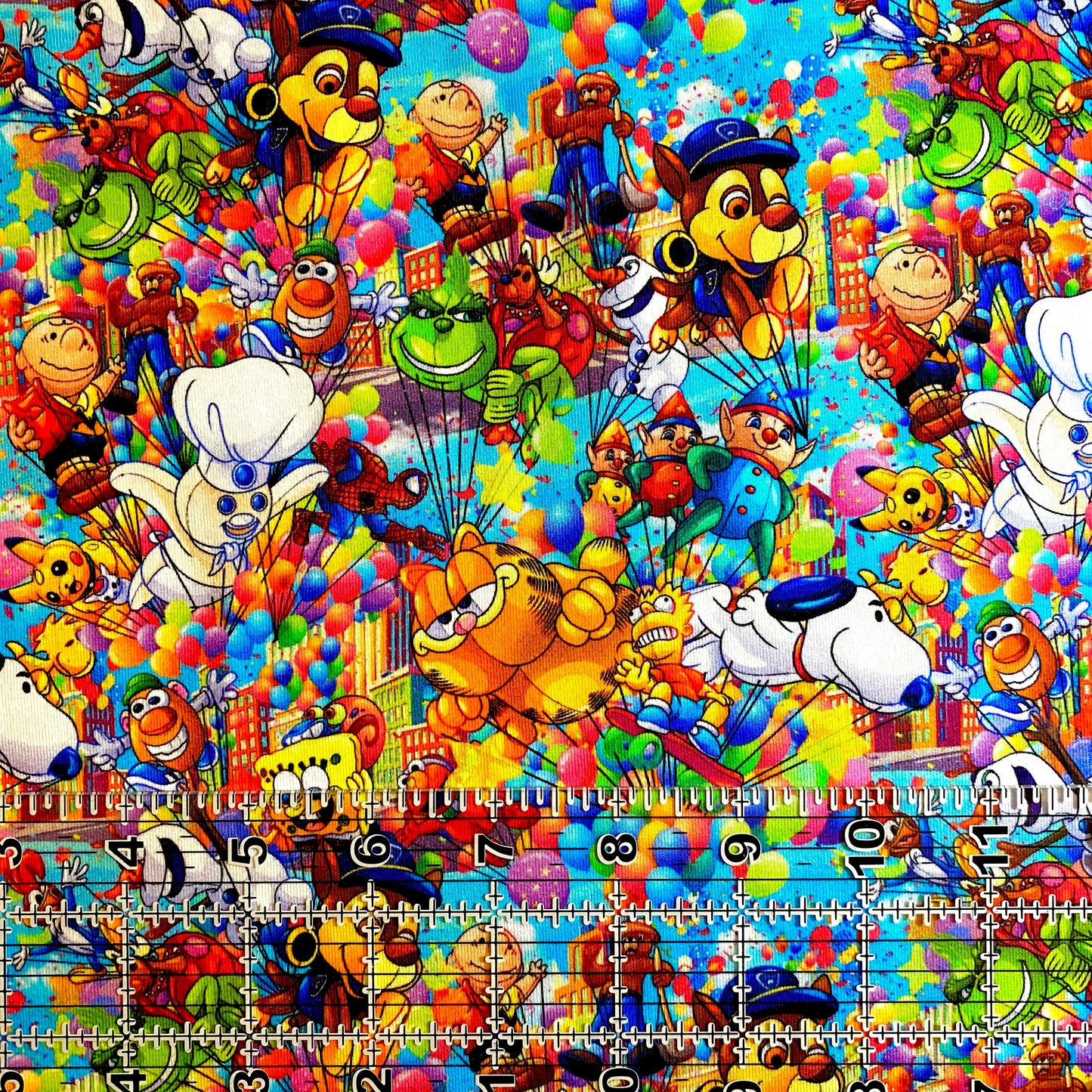 9x14 Tumbler Cut, Custom Fabric, CottonSpandex, High Quality, Mask Cut, Tumbler Fabric, Disney, Parade, Characters, Cartoons, Thanksgiving