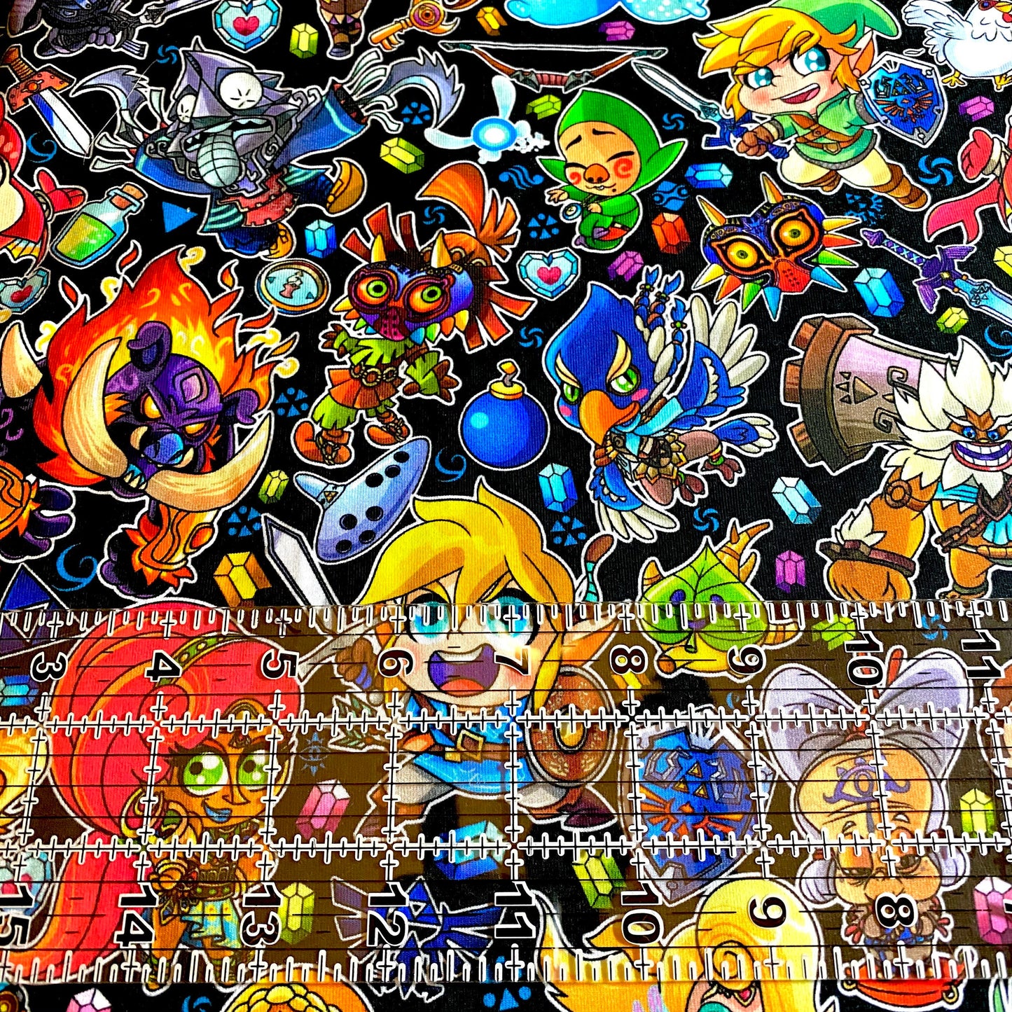 9x14 Tumbler Cut, Custom Fabric, CottonSpandex, High Quality, Mask Cut, Tumbler Fabric, Gamer, Anime, Characters, 90s, Adventure, Fairy