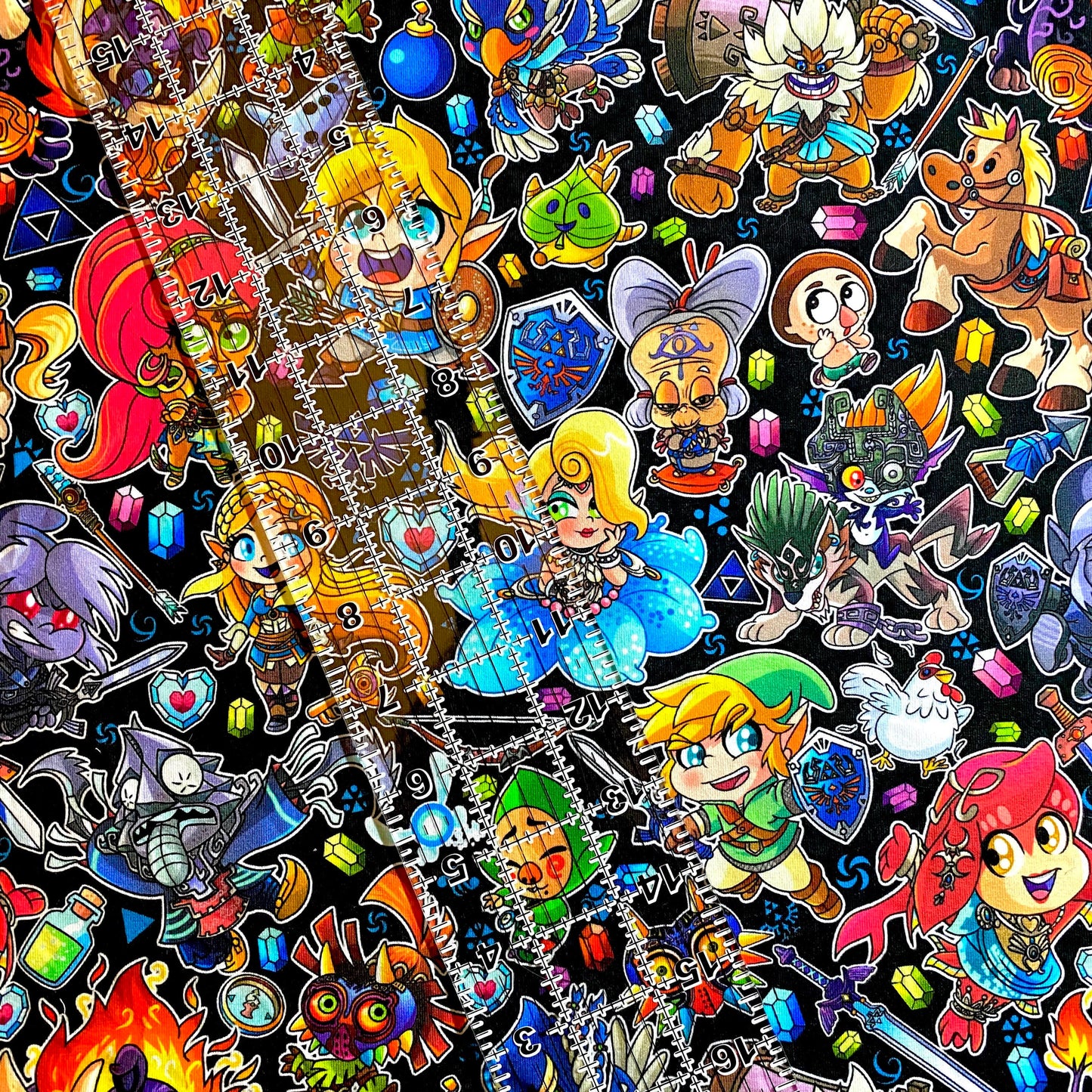 9x14 Tumbler Cut, Custom Fabric, CottonSpandex, High Quality, Mask Cut, Tumbler Fabric, Gamer, Anime, Characters, 90s, Adventure, Fairy