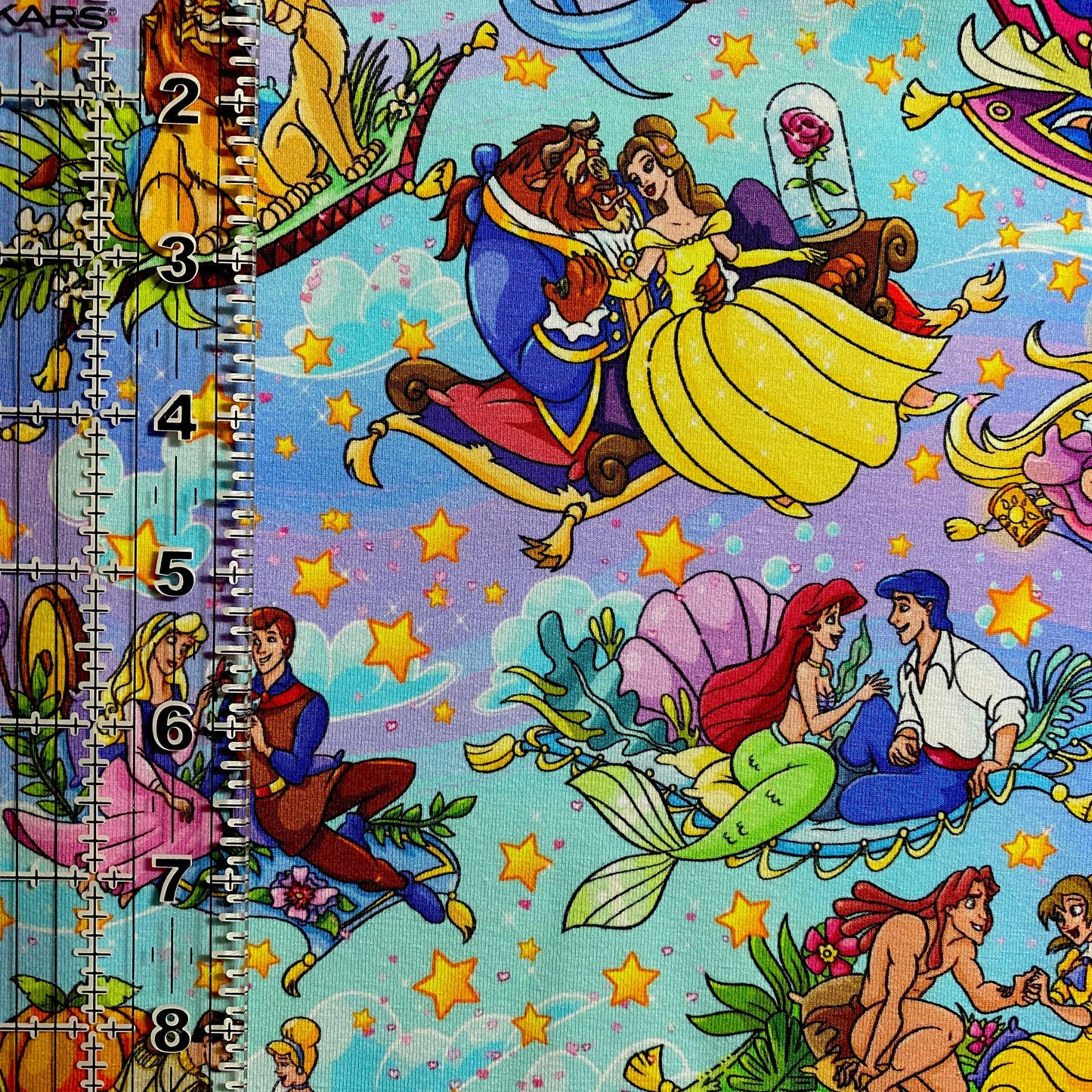 9x14 Tumbler Cut, Custom Fabric, CottonSpandex, High Quality, Mask Cut, Tumbler Fabric, Disney, Magic Carpet, Characters, Cartoons, Cute
