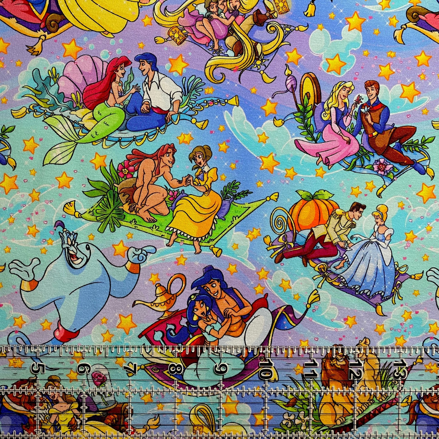9x14 Tumbler Cut, Custom Fabric, CottonSpandex, High Quality, Mask Cut, Tumbler Fabric, Disney, Magic Carpet, Characters, Cartoons, Cute