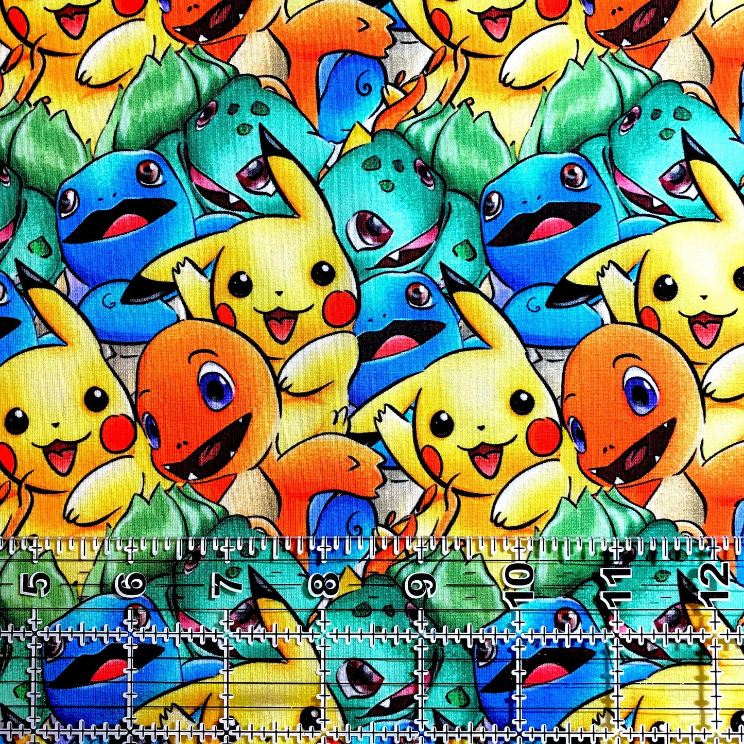 9x14 Tumbler Cut, Custom Fabric, CottonSpandex, High Quality, Mask Cut, Tumbler Fabric, Pokémon, Anime, Characters, Cute