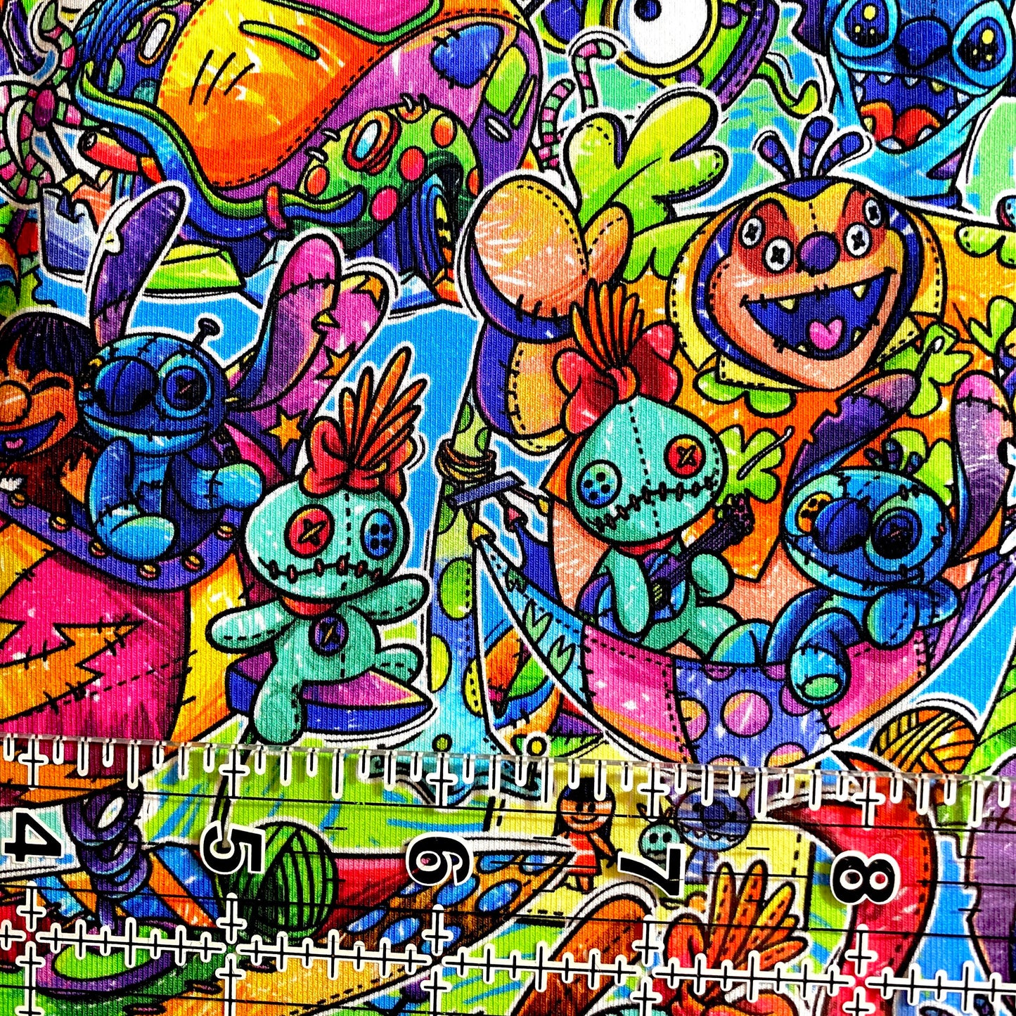 9x14 Tumbler Cut, Custom Fabric, CottonSpandex, High Quality, Mask Cut, Tumbler Fabric, Disney, Stitch, Cute, Voodoo, Lilo