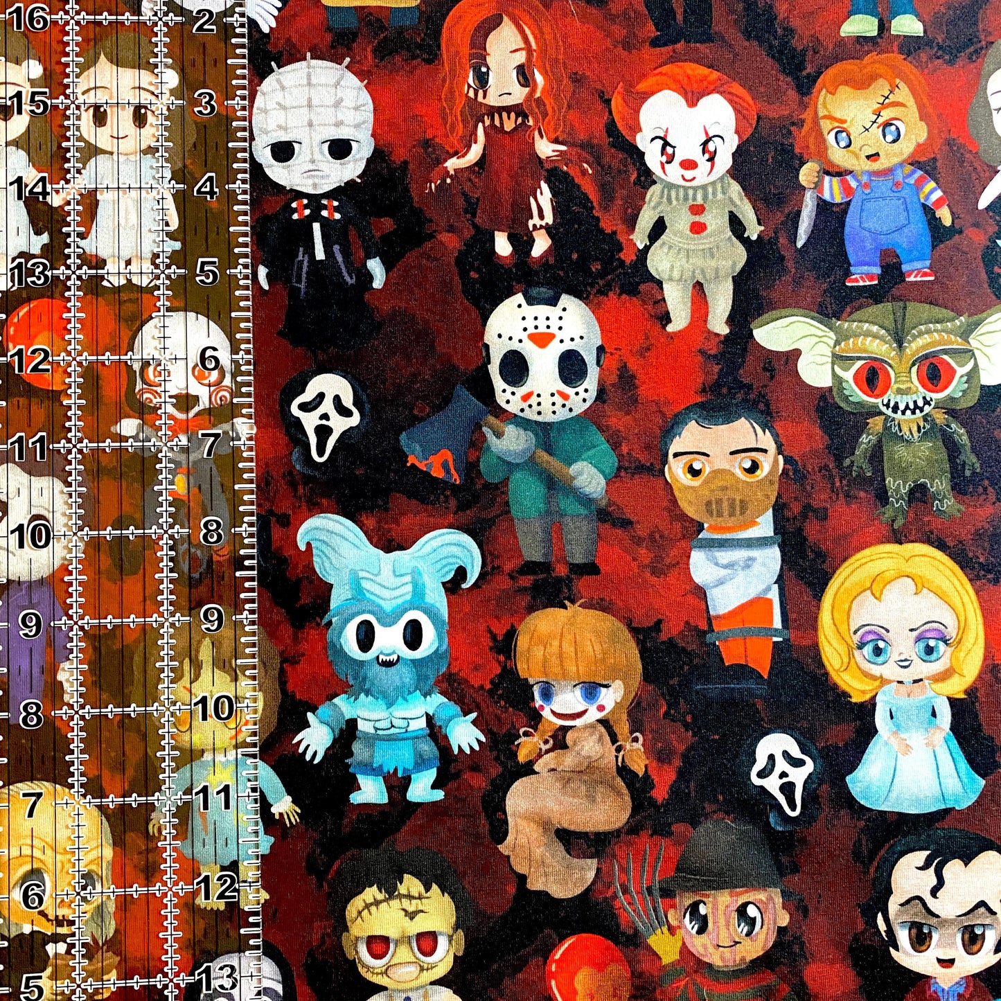 9x14 Tumbler Cut, Custom Fabric, CottonSpandex, High Quality, Mask Cut, Tumbler Fabric, Halloween, Horror, Serial Killers, Villain, Evil