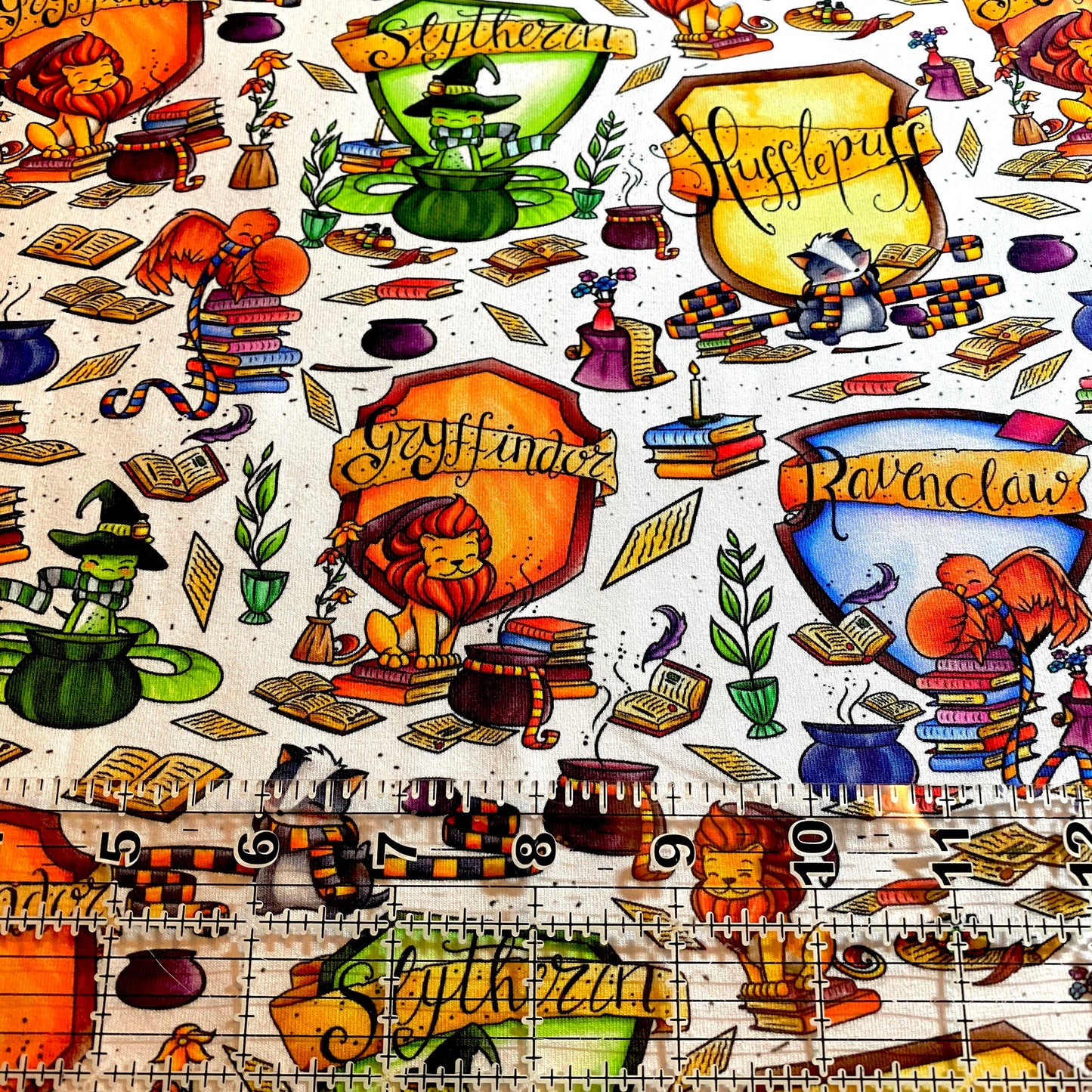 9x14 Tumbler Cut, Custom Fabric, CottonSpandex, High Quality, Mask Cut, Tumbler Fabric, TV, Movie, Show, Magic, Wizard, HP, White