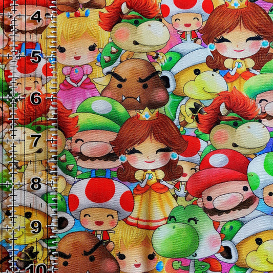 9x14 Tumbler Cut, Custom Fabric, CW Cotton Woven, High Quality, Mask Cut, Tumbler Fabric, Nintendo, Gamer, Mario