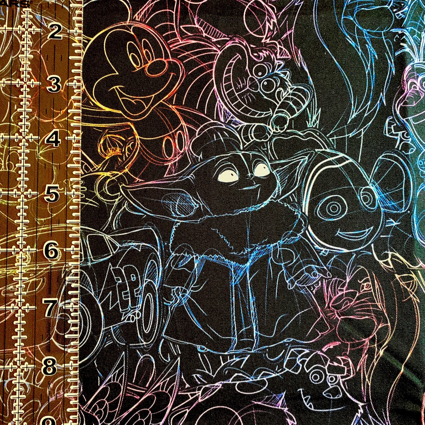 9x14 Tumbler Cut, Custom Fabric, CW Cotton Woven, High Quality, Mask Cut, Tumbler Fabric, Disney, Sketch, Cars, Yoda, Unique, Black, Ombré
