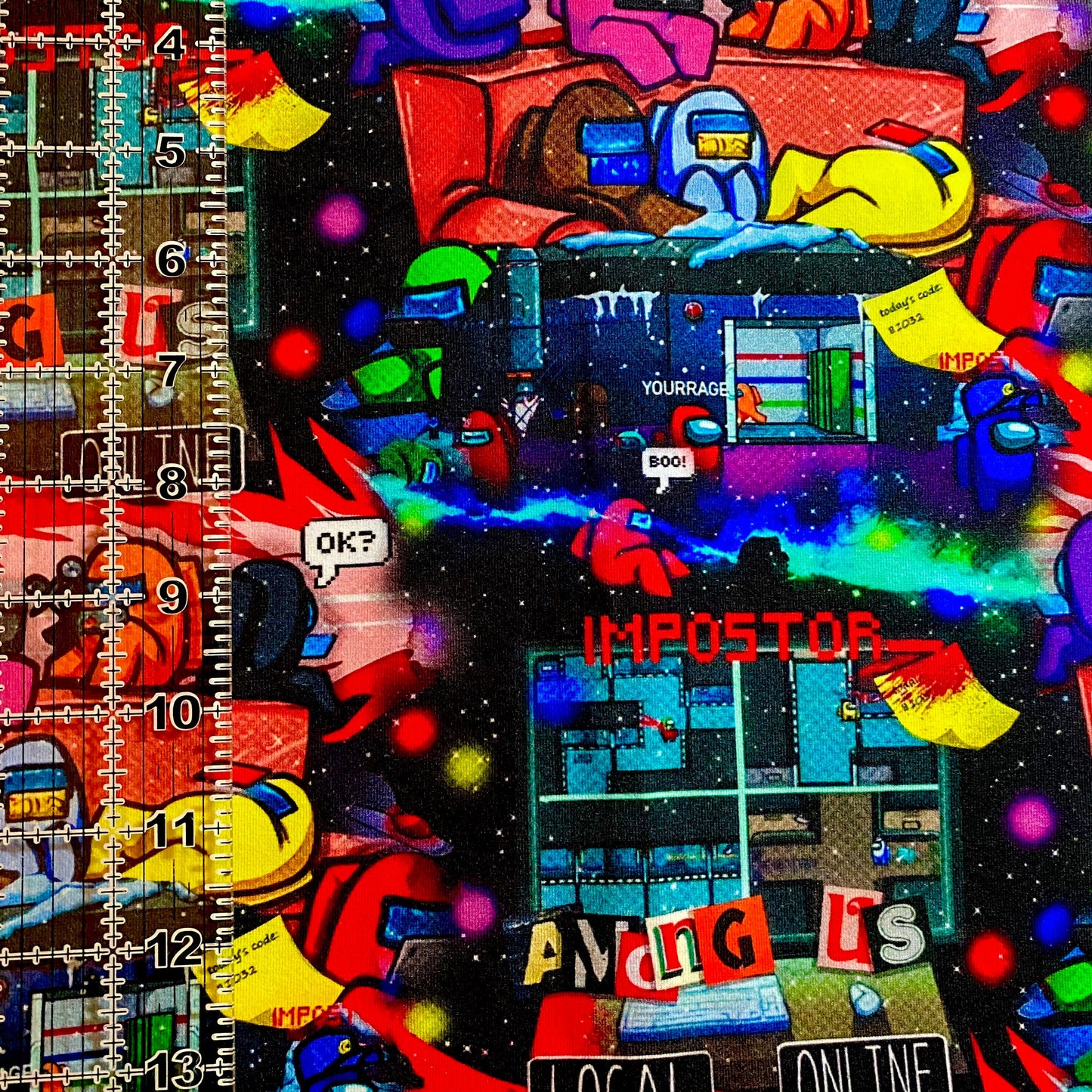 9x14 Tumbler Cut, Custom Fabric, CottonSpandex, High Quality, Mask Cut, Tumbler Fabric, Gamer, Space, Cartoon, Kids, Boy, Girl