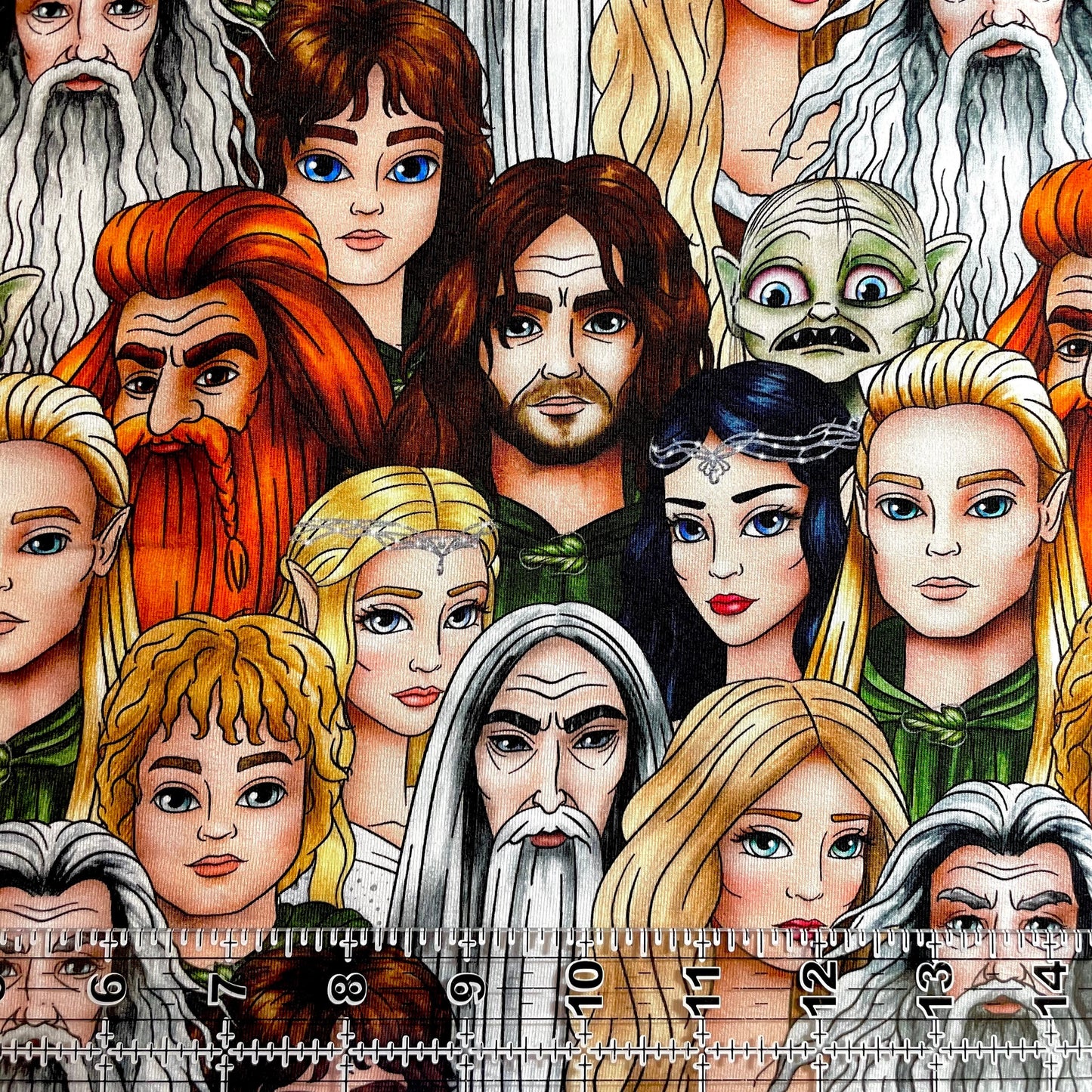 9x14 Tumbler Cut, Custom Fabric, CottonSpandex, High Quality, Mask Cut, Tumbler Fabric, Movie, Magic, Wizard, Rings, Lord