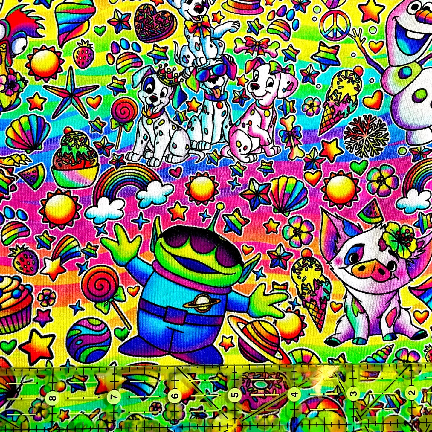 9x14 Tumbler Cut, Custom Fabric, CottonSpandex, High Quality, Mask Cut, Tumbler Fabric, Disney, Art, Castle, Cartoons, Stitch, Ombré