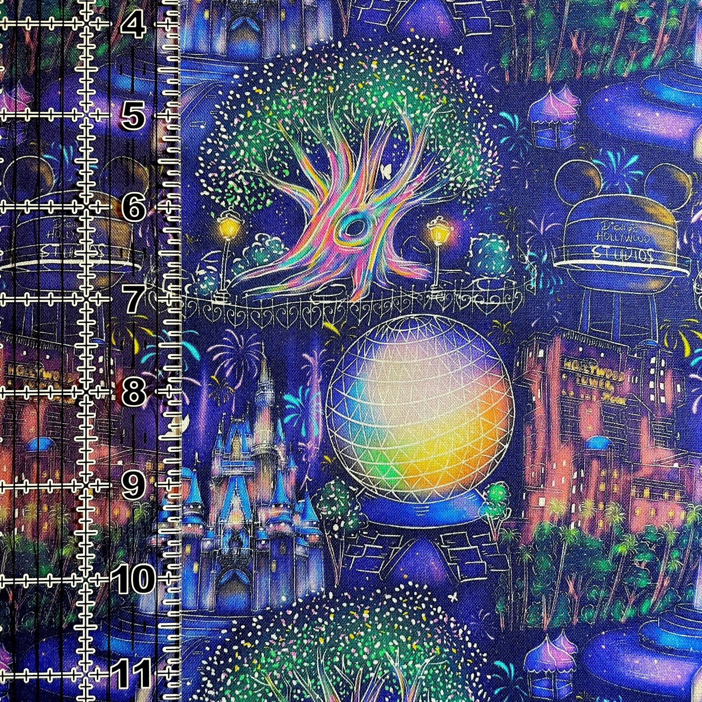 9x14 Tumbler Cut, Custom Fabric, CW Cotton Woven, High Quality, Mask Cut, Tumbler Fabric, Disney, Tree, Gorgeous, Castle