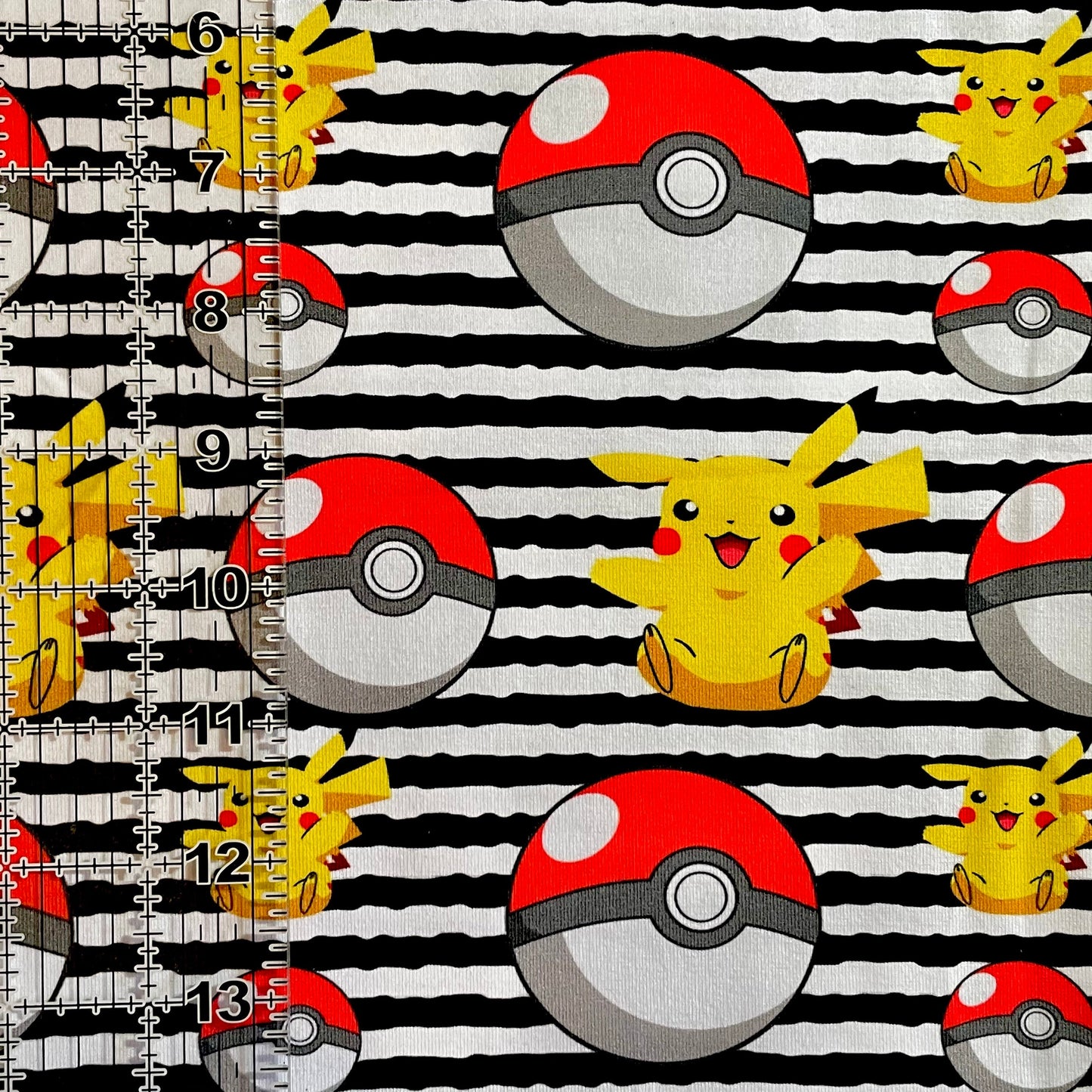 9x14 Tumbler Cut, Custom Fabric, CottonSpandex, High Quality, Mask Cut, Tumbler Fabric, Gamer, Anime, Characters, Pokémon, Pikachu