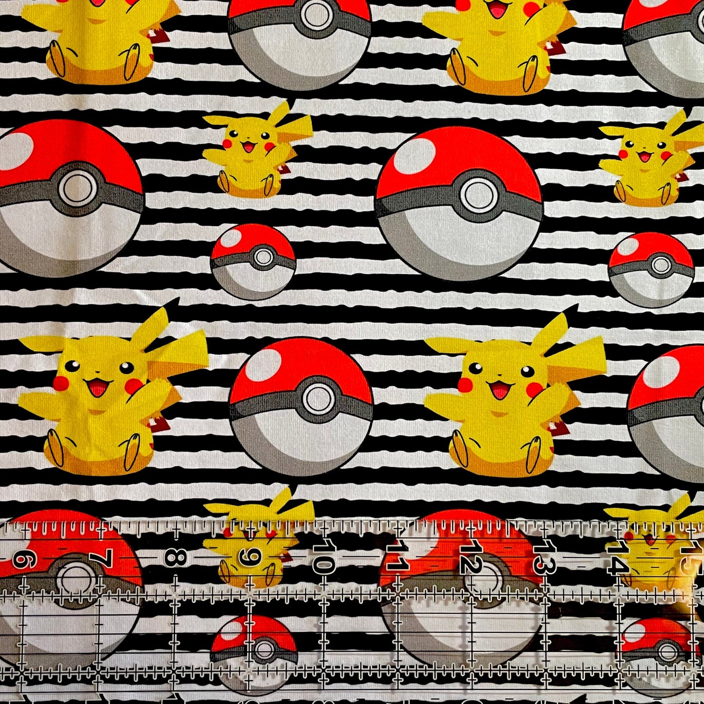 9x14 Tumbler Cut, Custom Fabric, CottonSpandex, High Quality, Mask Cut, Tumbler Fabric, Gamer, Anime, Characters, Pokémon, Pikachu