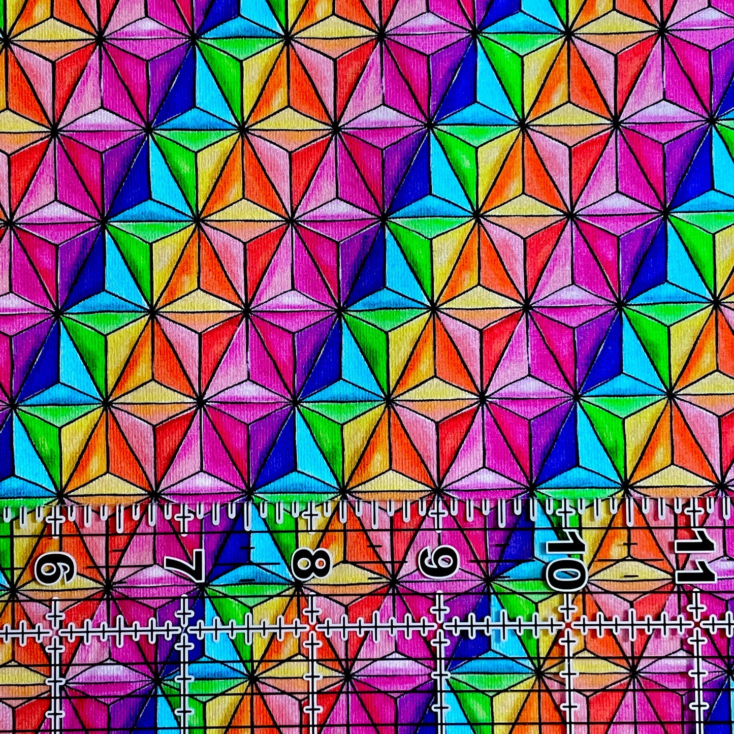 9x14 Tumbler Cut, Custom Fabric, CottonSpandex, High Quality, Mask Cut, Tumbler Fabric, Bright, Beautiful, Rainbow, Pattern