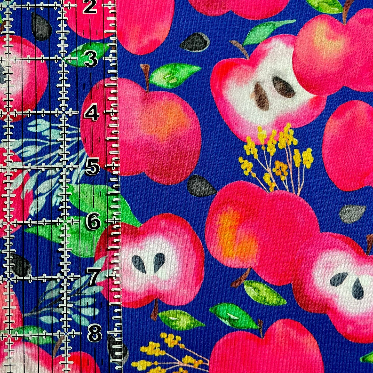 9x14 Tumbler Cut, Custom Fabric, CottonSpandex, High Quality, Mask Cut, Tumbler Fabric, Teacher, Navy, Red, Beautiful, Apple Picking Fall