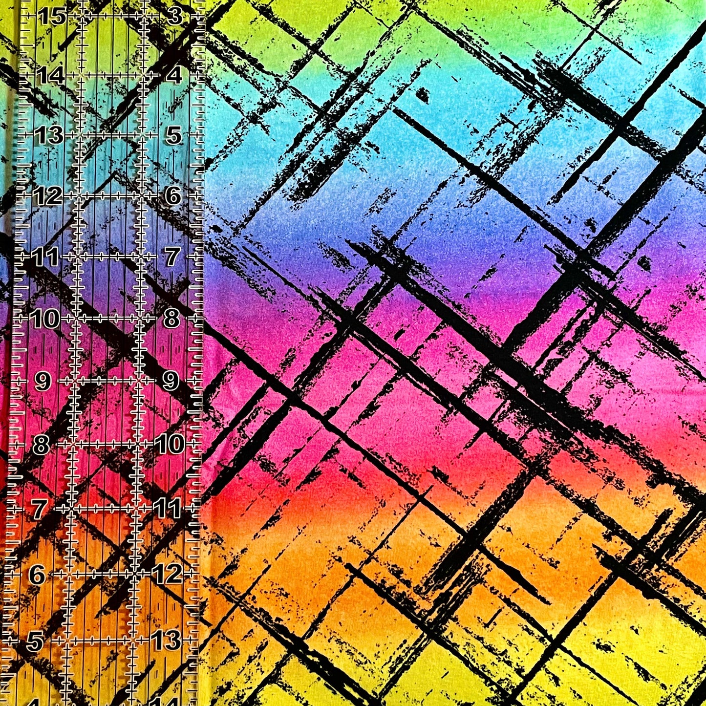 8.5”x 14” Tumbler Cut, Custom Fabric, CottonSpandex, High Quality, Mask Cut, Tumbler Fabric, Rainbow, Ombré, Vibrant, Crosshatch