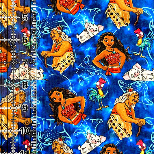 9x14 Tumbler Cut, Custom Fabric, CottonSpandex, High Quality, Mask Cut, Tumbler Fabric, Disney, Adventure, Beach, Princess, Moana