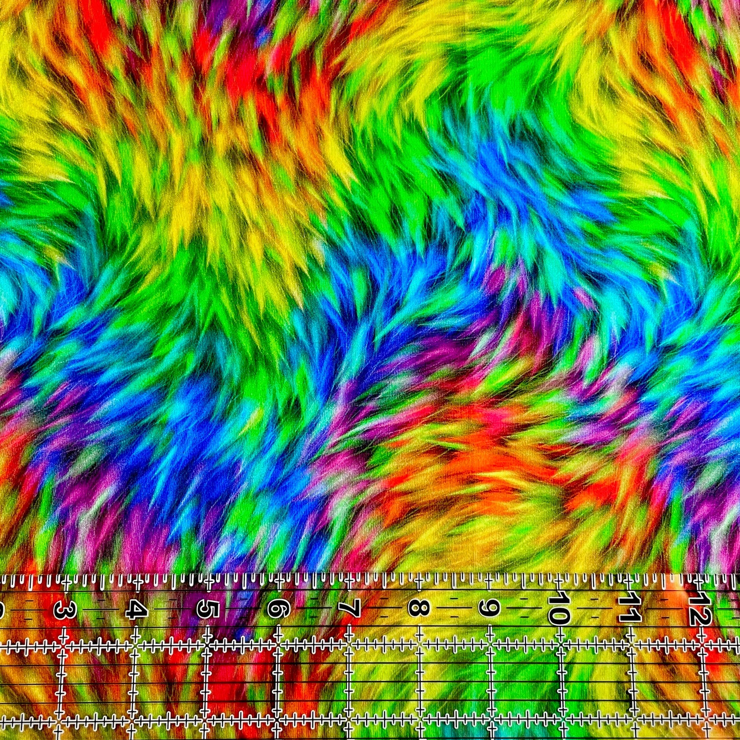 9x14 Tumbler Cut, Custom Fabric, CottonSpandex, High Quality, Mask Cut, Tumbler Fabric, Bright, Beautiful, Furry Rainbow, Abstract