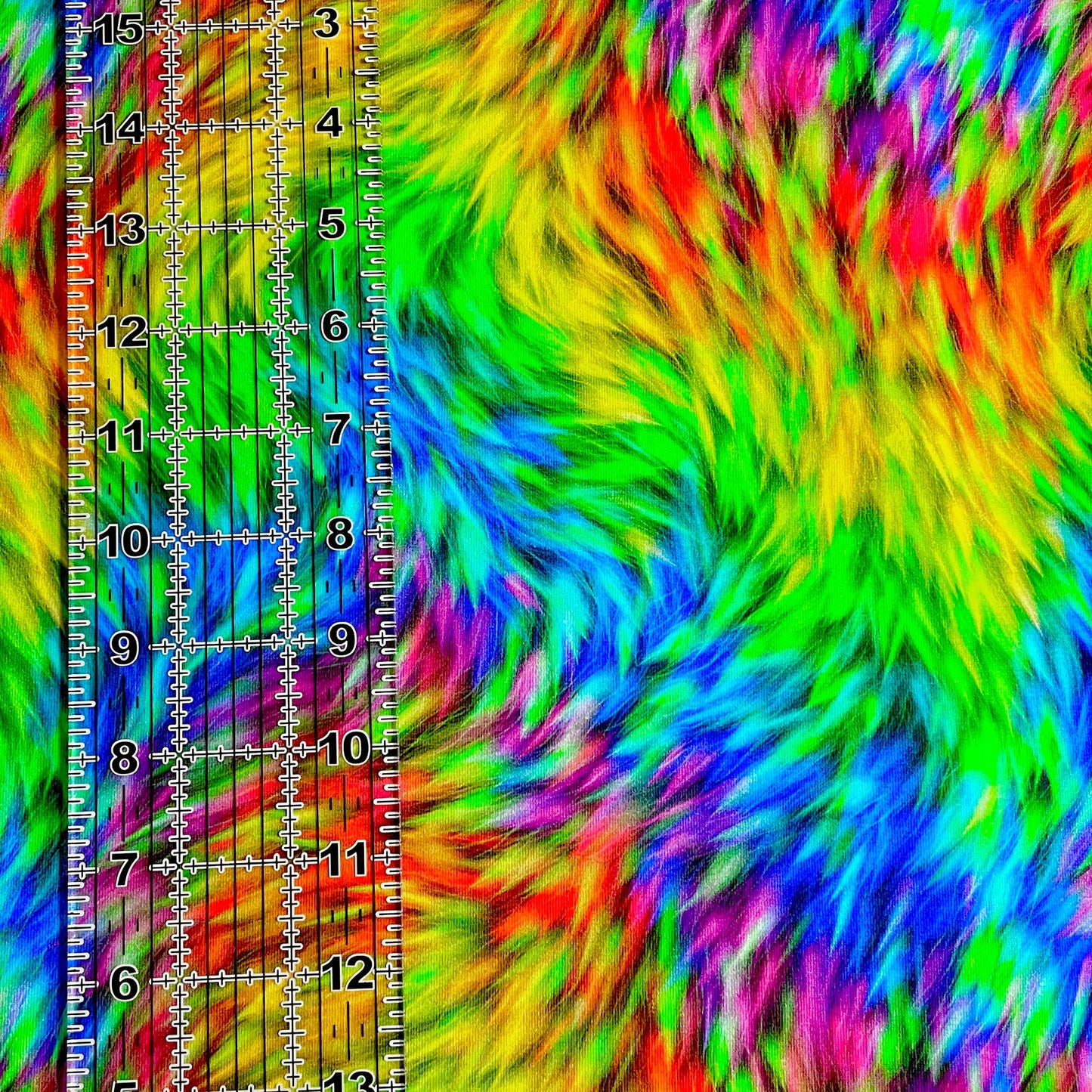 9x14 Tumbler Cut, Custom Fabric, CottonSpandex, High Quality, Mask Cut, Tumbler Fabric, Bright, Beautiful, Furry Rainbow, Abstract