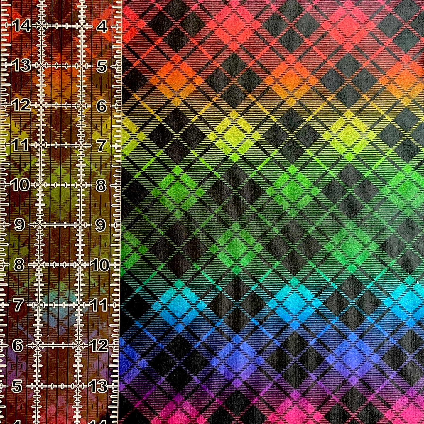 9x14 Tumbler Cut, Custom Fabric, CottonSpandex, High Quality, Mask Cut, Tumbler Fabric, Bright, Beautiful, Ombré, Rainbow, Plaid