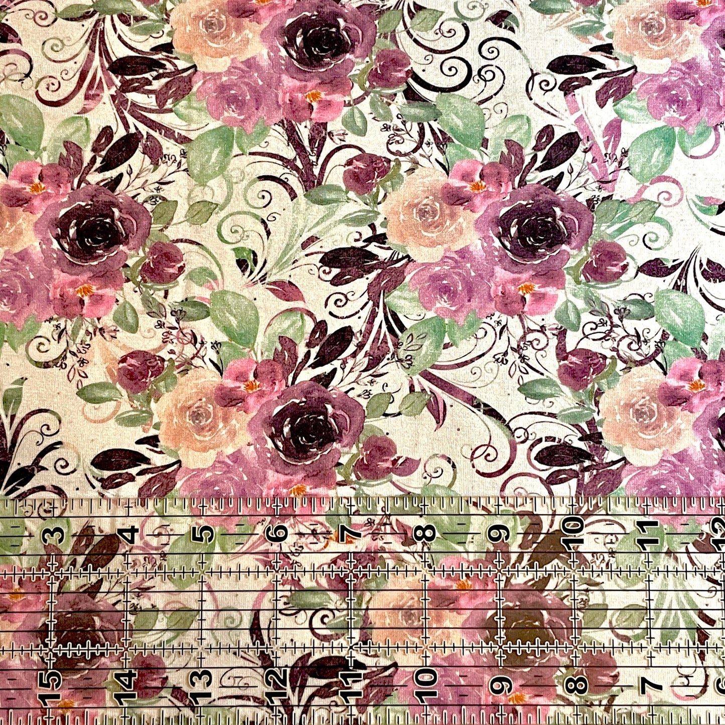 9x14 Tumbler Cut, Custom Fabric, Bamboo Spandex, High Quality, Mask Cut, Tumbler Fabric, Stretchy, Slinky, Floral, Flowers, Pretty