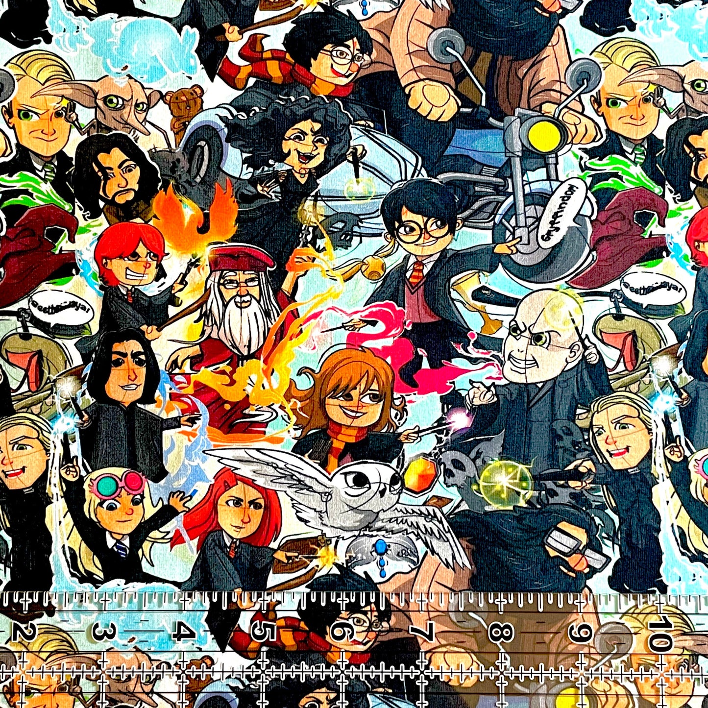 9x14 Tumbler Cut, Custom Fabric, CottonSpandex, High Quality, Mask Cut, Tumbler Fabric, Movie, Magic, Wizard, HP, Houses, Magic SNC