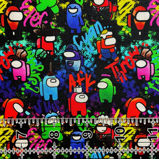 9x14 Tumbler Cut, Custom Fabric, CW Cotton Woven, High Quality, Mask Cut, Tumbler, Kids, Gamer, Video Games, Space, Galaxy, TP