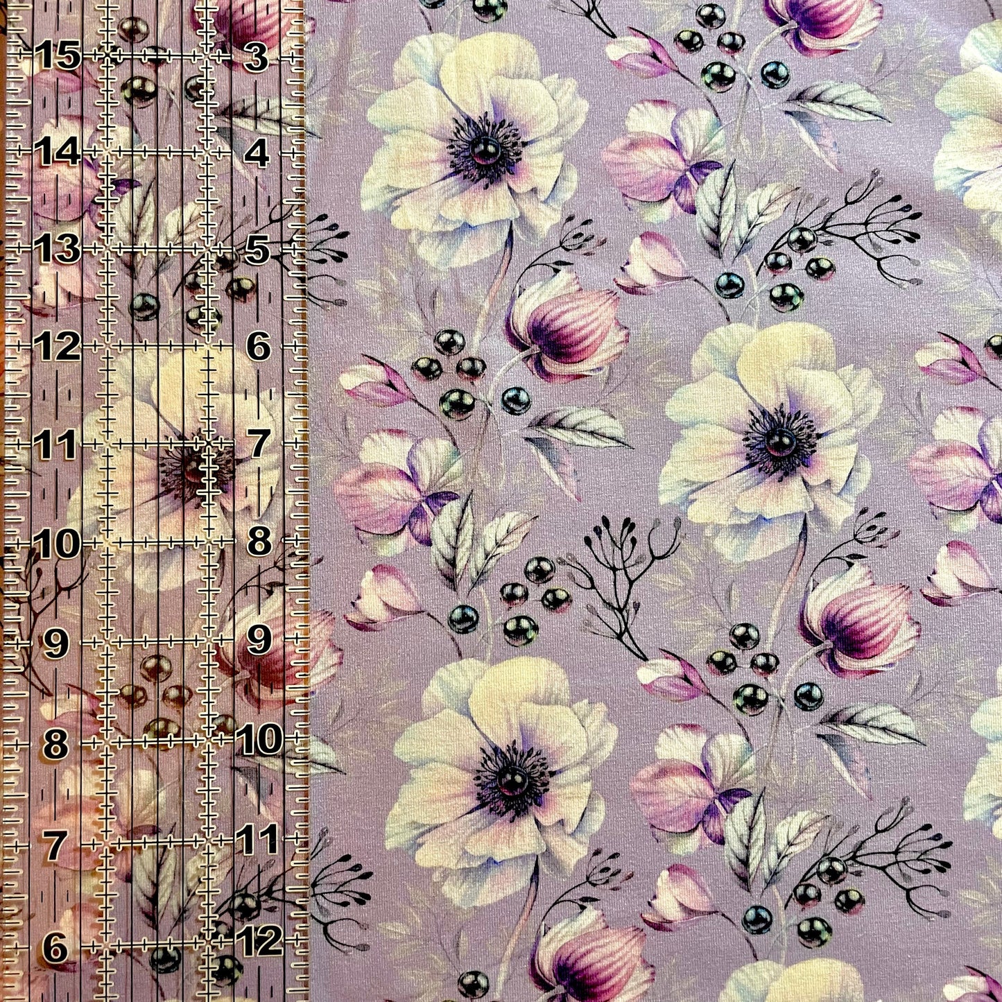 9x14 Tumbler Cut, Custom Fabric, CottonSpandex, High Quality, Mask Cut, Tumbler Fabric, Flowers, Floral, Lavender, Beautiful, Girl
