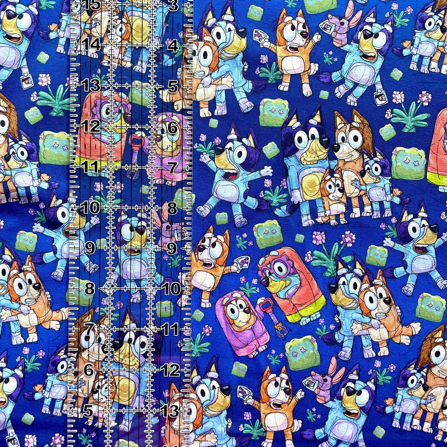 9x14 Tumbler Cut, Custom Fabric, CottonSpandex, High Quality, Mask Cut, Tumbler Fabric, Disney Pups, Dogs, Blue