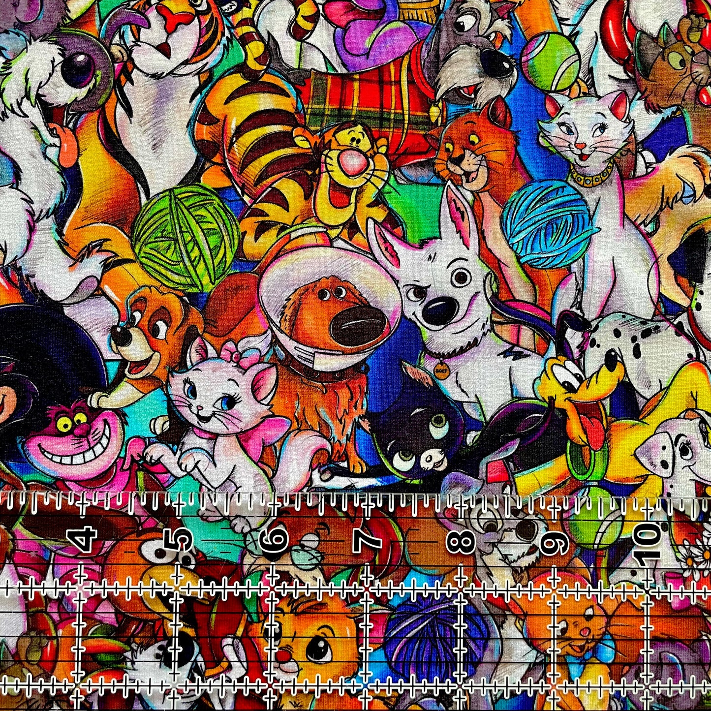 9x14 Tumbler Cut, Custom Fabric, CottonSpandex, High Quality, Mask Cut, Tumbler Fabric, Disney Dogs and Cats, Stitch, Cute, Pets