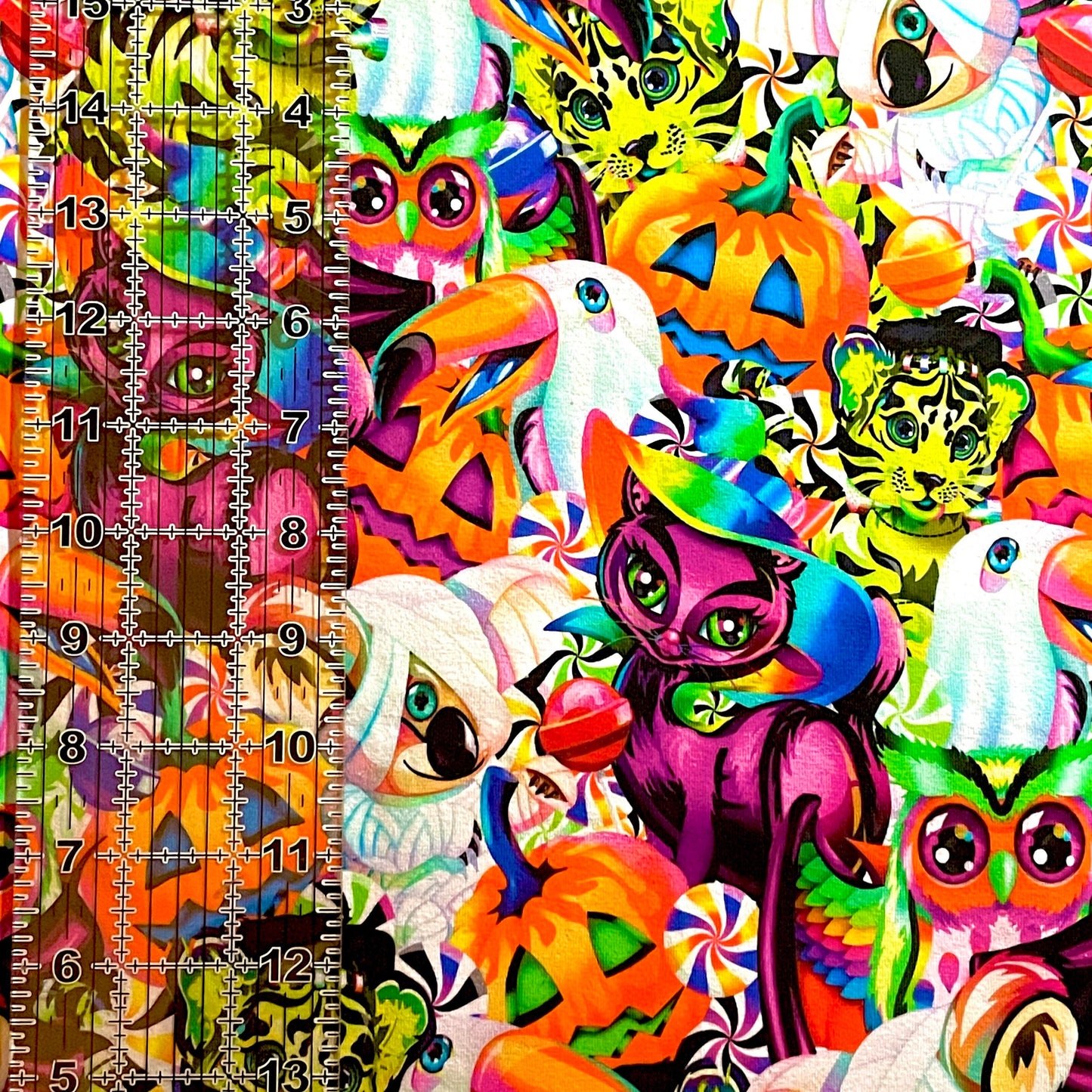 9x14 Tumbler Cut, Custom Fabric, CottonSpandex, High Quality, Mask Cut, Tumbler Fabric, Rainbow, Lisa, Bright, Animals, Frank, Halloween