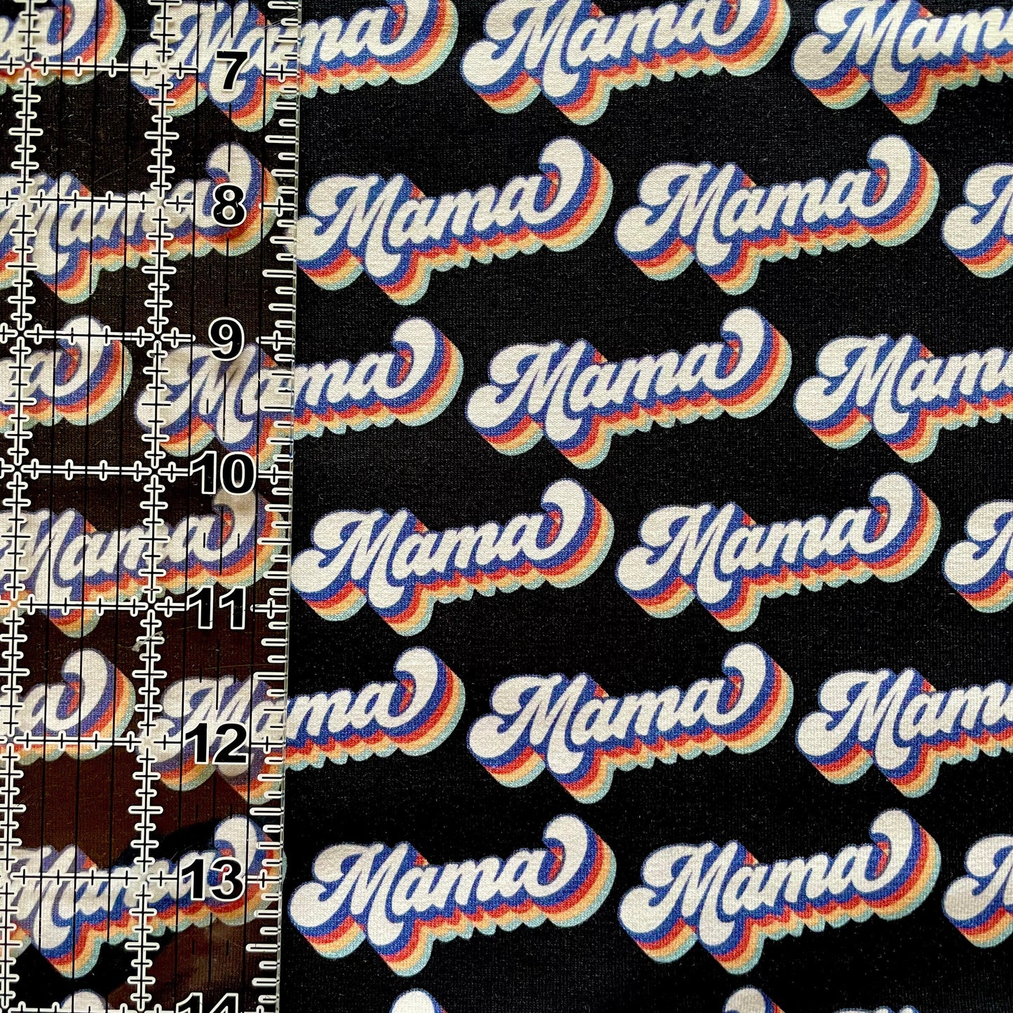 9x14 Tumbler Cut, Custom Fabric, CottonSpandex, High Quality, Mask Cut, Tumbler Fabric, Retro, Mama